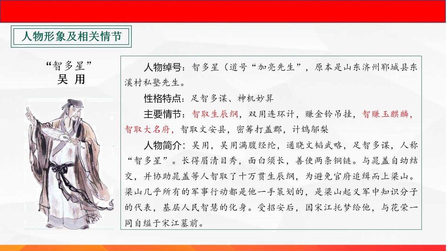 吴用智取生辰纲的性格特点